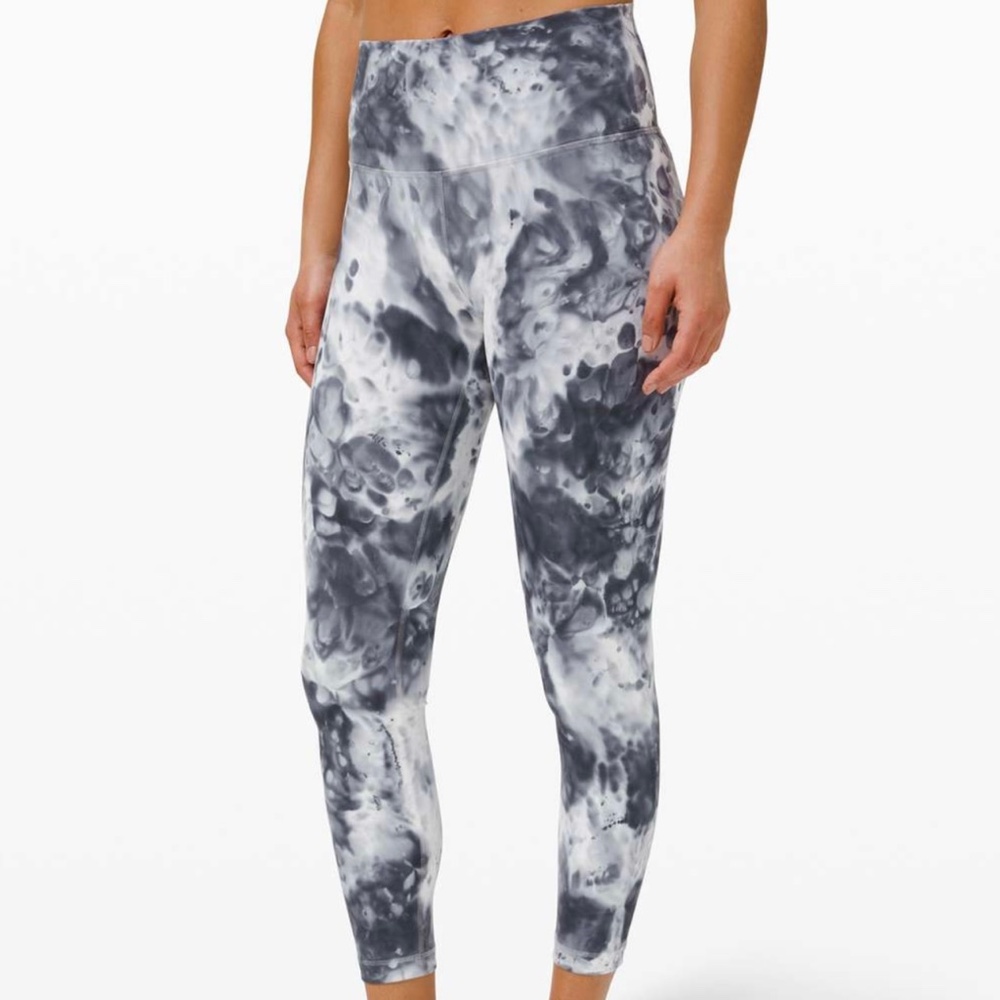 Lululemon Wunder Under High-Rise Tight 25'' *Luxtreme In Marble Dye Classic Navy